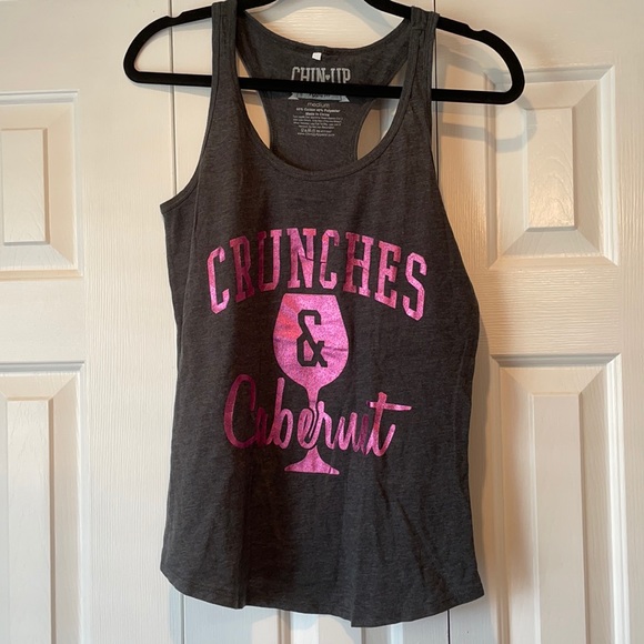 Chin Up Apparel Tops - Crunches & Cabernet Tank Top